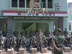 Pembagian Motor Dinas Oleh Dandim 1301/ Sangihe Kepada Para Babinsa