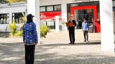 Hendry Djarang Pimpin Upacara Peringatan Hari Pahlawan Dinas Dukcapil Kab. Kepl. Sangihe