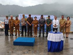 Dandim Bersama Kapolres Sangihe, Lanal Tahuna dan Forkopimda Kab. Kepl. Sangihe Hadiri Launching Eksport Produk Hasil Perikanan Kab. Kepl. Sangihe Ke Gensan, Filipina
