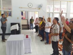 Lapas kelas IIB Tahuna Lakukan Pembinaan Kepribadian Agama Kristen Lewat Penelaahan Alkitab