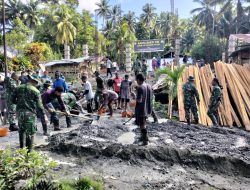 Kegiatan Tahunan, Karya Bakti TNI Kodim1301/Sangihe Tahun 2024 Di Kampung Beha Kecamatan Tabukan Utara