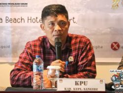 KPU Sangihe Sosialisasikan Tahapan Pilkada 2024, Tahendung Berharap Kerjasama Dari Semua Pihak