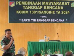 Kodim 1301/Sangihe Melaksanakan Kegiatan Bakti TNI Tanggap Bencana Tahun 2024