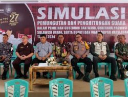 KPU Sangihe Menggelar Simulasi Pemungutan dan Penghitungan Suara untuk Pilkada Serentak Tahun 2024