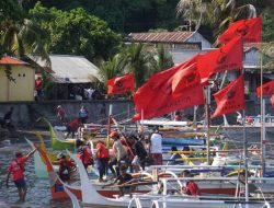 Show Of Force, Puluhan Perahu Nelayan Turut Hadir Dalam Kampanye TAMANG Di Petta, Kecamatan Tabukan Utara