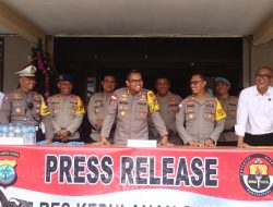 Kegiatan Press Release Akhir Tahun 2024 di Wilayah Hukum Polres Kepulauan Sangihe.