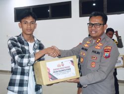 Bakti Sosial Polri Presisi Untuk Negeri, Polres Kabupaten Kepulauan Sangihe Bagikan 100 Paket Sambako