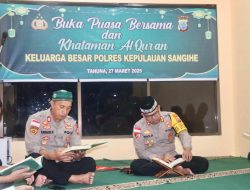 Keluarga Besar Polres Kepulauan Sangihe Buka Puasa Bersama Dan Khataman Al-Quran