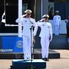 Danposal Tagulandang bertindak sebagai Perwira Upacara Peringatan HUT TNI AL Ke-80 Tahun 2025 di Mako Lanal Tahuna