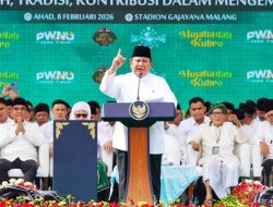 Presiden Prabowo Hadiri Mujahadah Kubro Satu Abad NU di Malang, Tekankan Pentingnya Persatuan